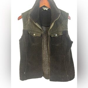Royal Robbins Vest Jacket Brown Teddy Sherpa Full Zip Pocket Size Large